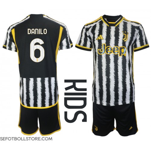 Juventus Danilo Luiz #6 Replika babykläder Hemmaställ Barn 2023-24 Kortärmad (+ korta byxor)